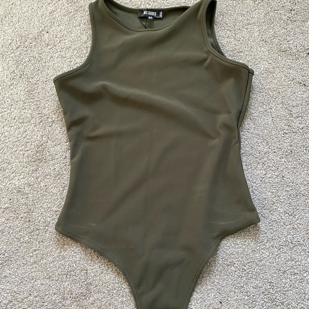 Missguided Olive Green Body Suit